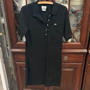 Lacoste Black Polo Dress with Logo
